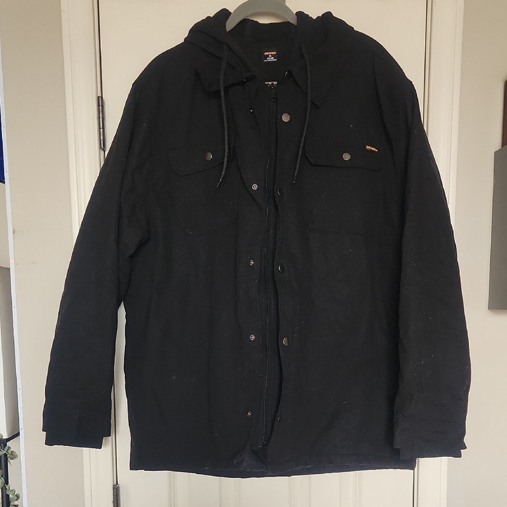 Brahma Black Hooded Military Field Jacket